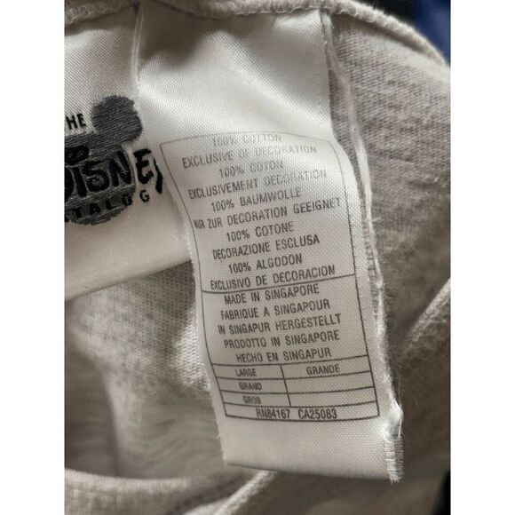 Vintage Disney Goofy Spell Out Fall Off Embroidered Henley Large Shirt in Gray - Picture 5 of 5